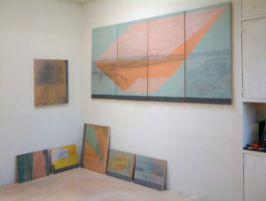 Nieuw werk in atelier